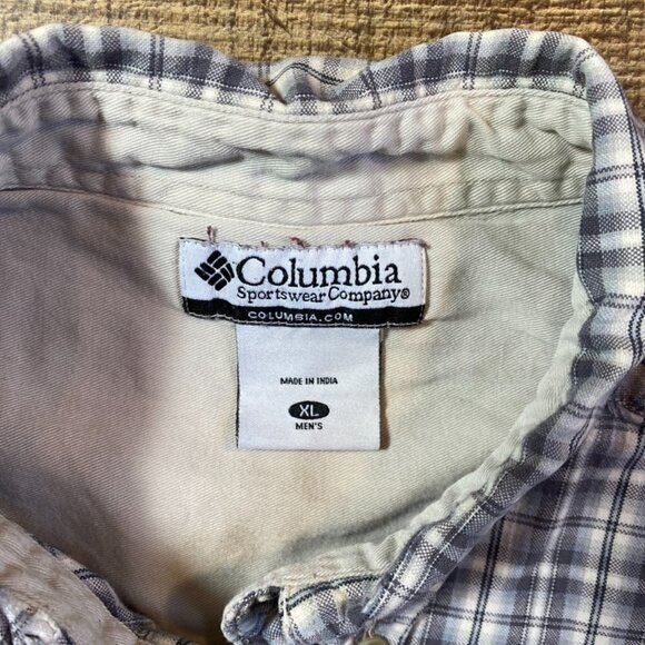 Men's Columbia Plaid Button Down Shirt size XL - Picture 4 of 5